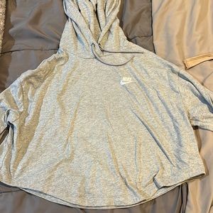 Grey nike cropped hoodie